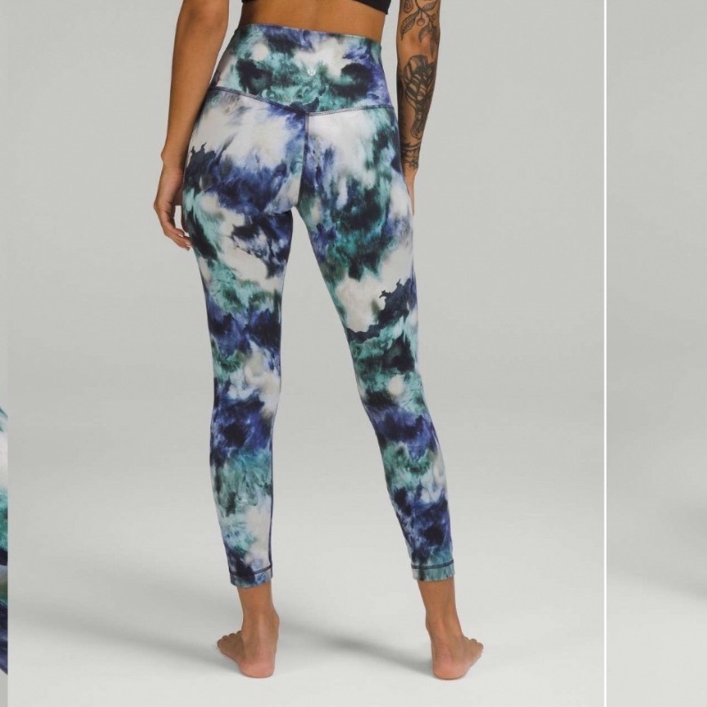 Lululemon Align High-Rise Leggings 25"Meteor Wash Print Multi Nulu Leggings sz 8